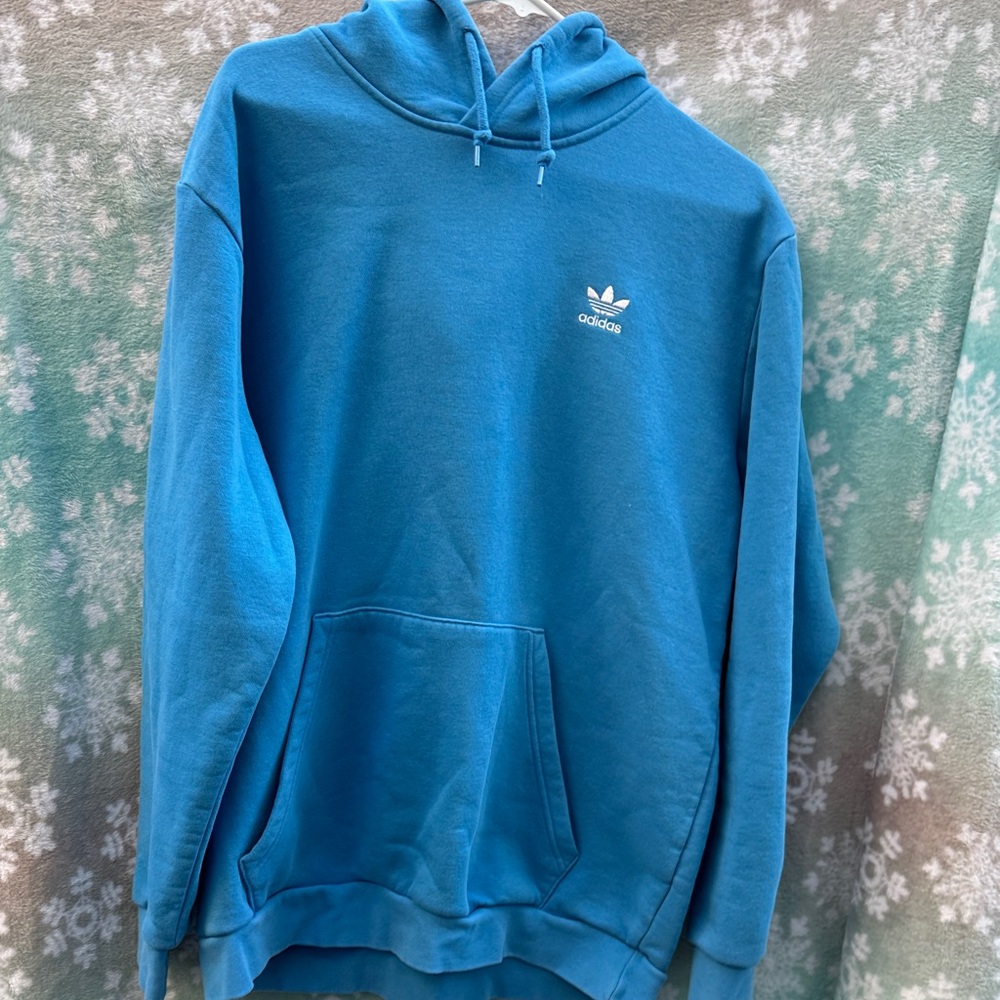 adidas Teal Hoodie with Trefoil Logo - Men's
